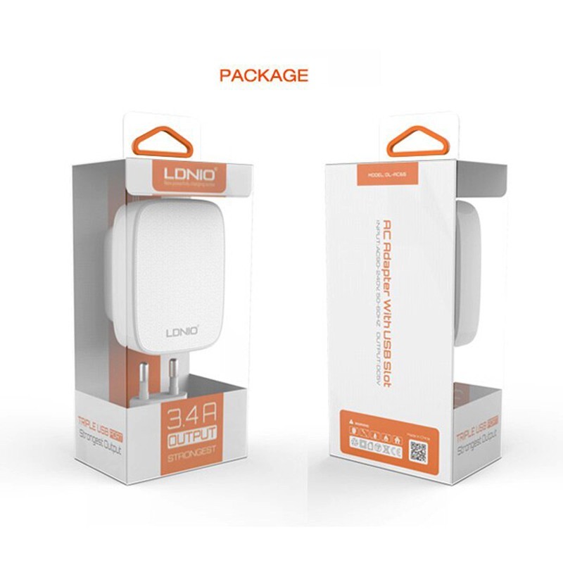 شارژر USB الدینو 3 پورت مدل DL-AC65