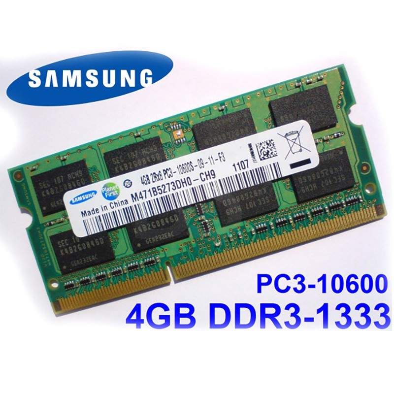 رم لپ تاپی 4 گیگ DDR3 باس 1333 سامسونگ