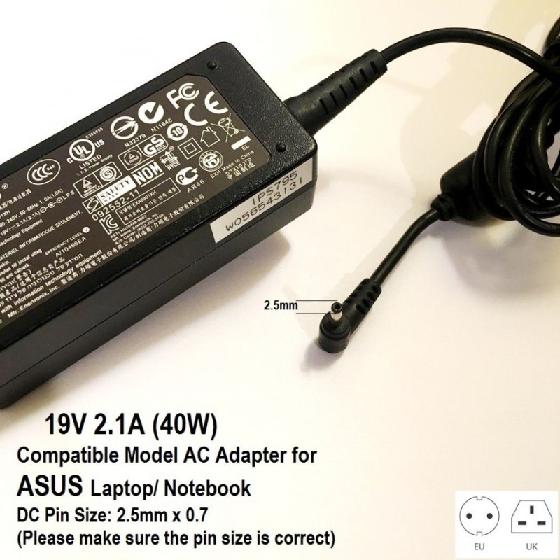 آداپتور لپ تاپ ایسوس ASUS سر موبایلی 19 ولت 2.1 آمپر