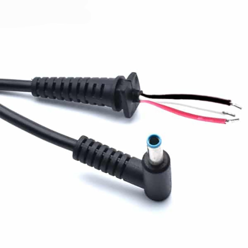 کابل تعمیری آداپتور لپ تاپ HP سر آبی سوزن دار سر کج 3 سیم