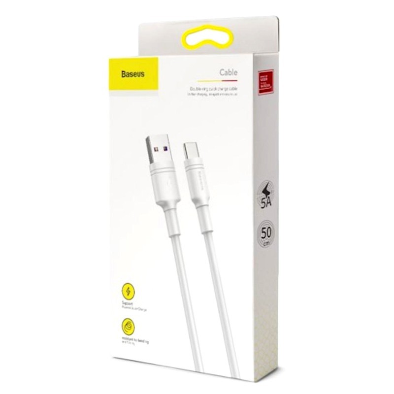 کابل شارژ تایپ سی بیسوس مدل Double-ring طول 50 سانت