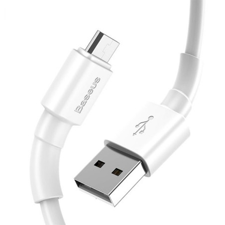 کابل شارژ سریع میکرو یو اس بی بیسوس Baseus Mini White Micro USB Cable 1M/2.4A