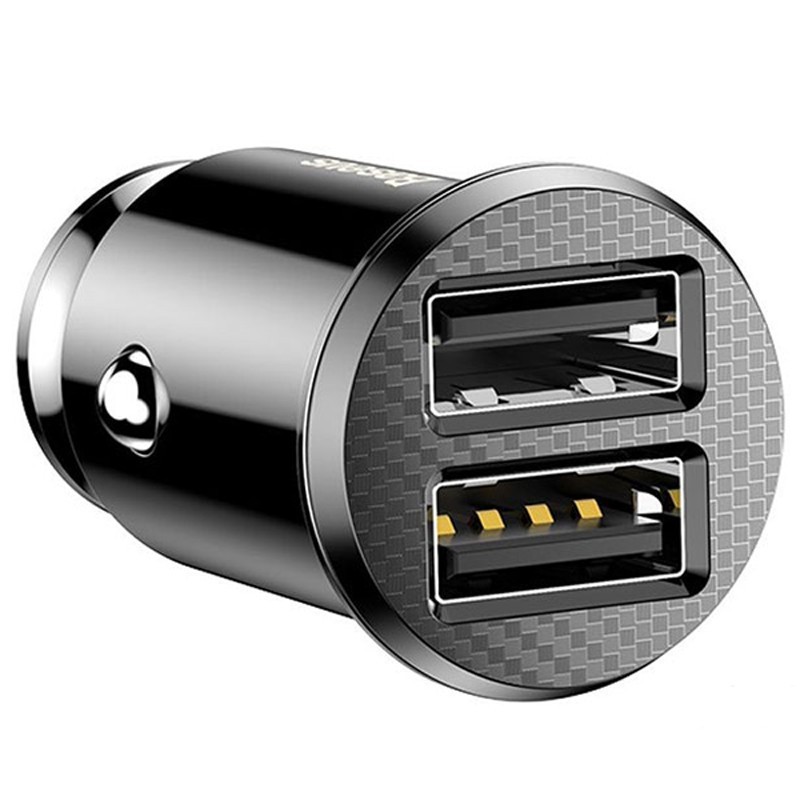 شارژر فندکی بیسوس Baseus Grain Dual USB Car Charger