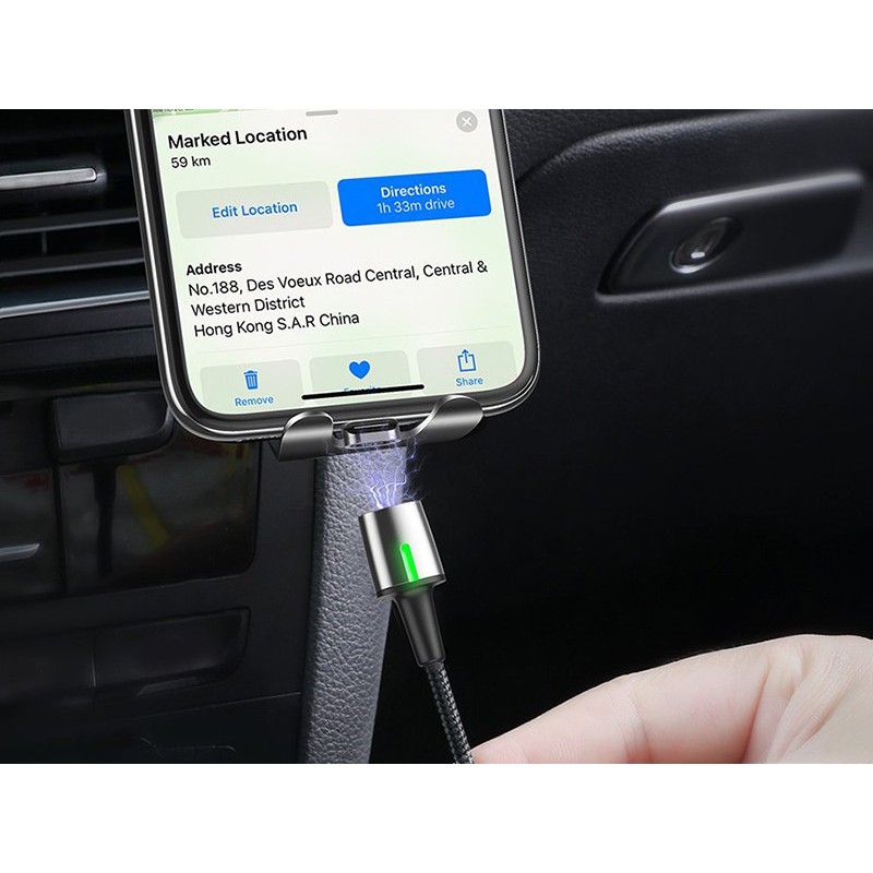 کابل آهنربایی سه سر بیسوس Baseus TZCAXC Zinc magnetic Cable Kit 1m