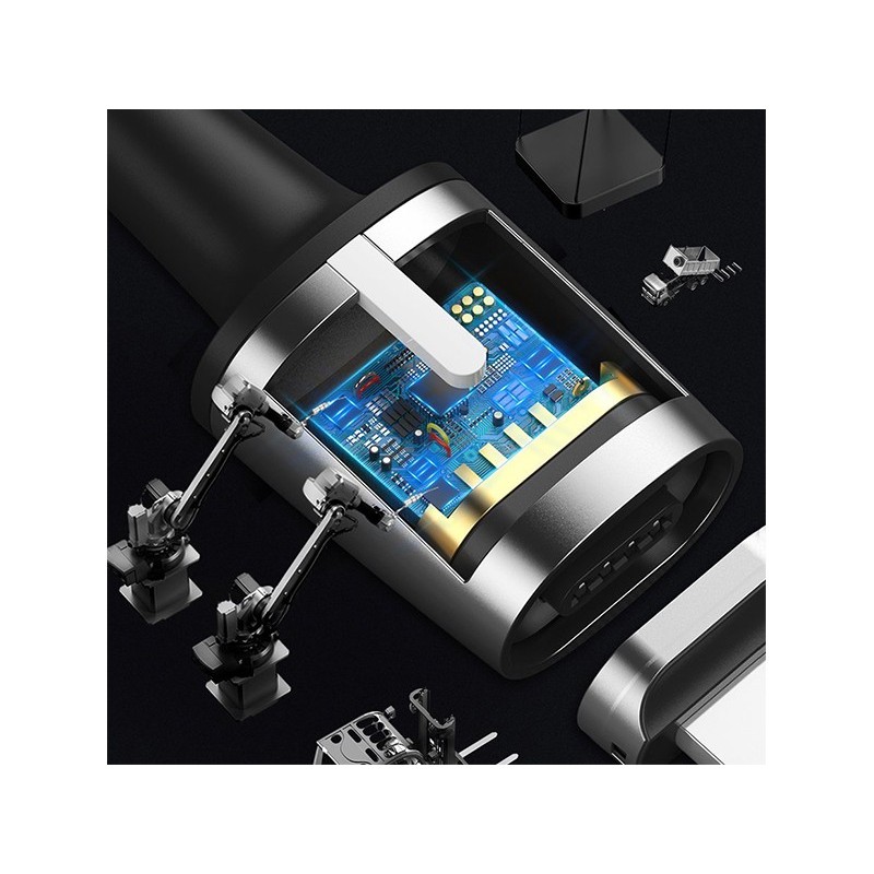 کابل آهنربایی سه سر بیسوس Baseus TZCAXC Zinc magnetic Cable Kit 1m