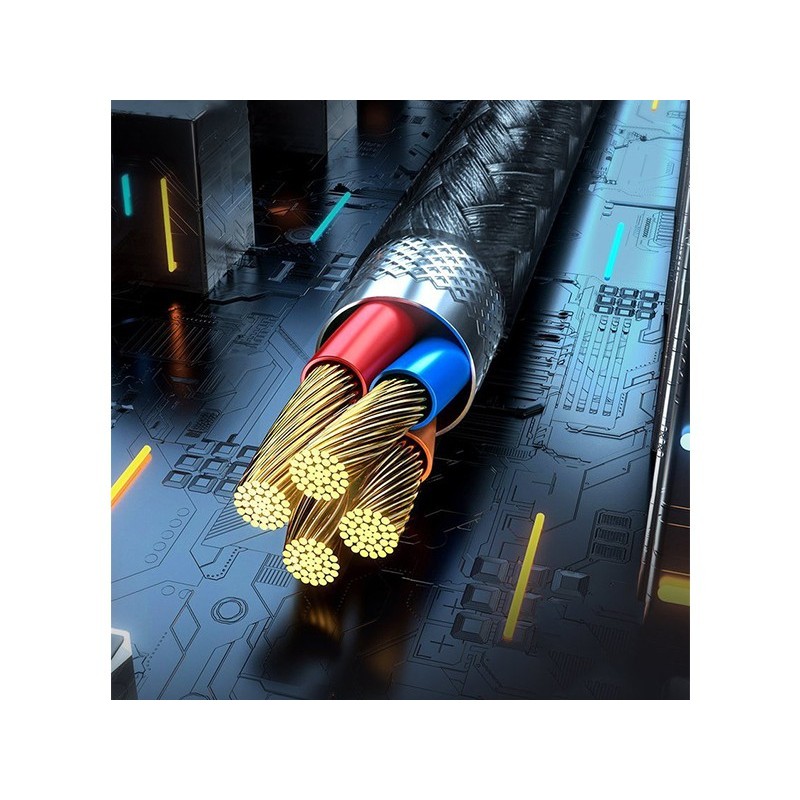 کابل آهنربایی سه سر بیسوس Baseus TZCAXC Zinc magnetic Cable Kit 1m