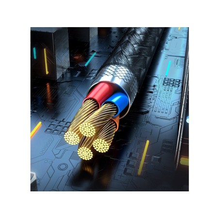 کابل آهنربایی سه سر بیسوس Baseus TZCAXC Zinc magnetic Cable Kit 1m