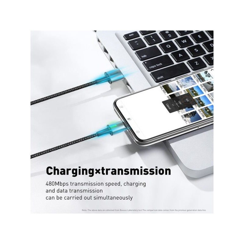 کابل آهنربایی سه سر بیسوس Baseus TZCAXC Zinc magnetic Cable Kit 1m