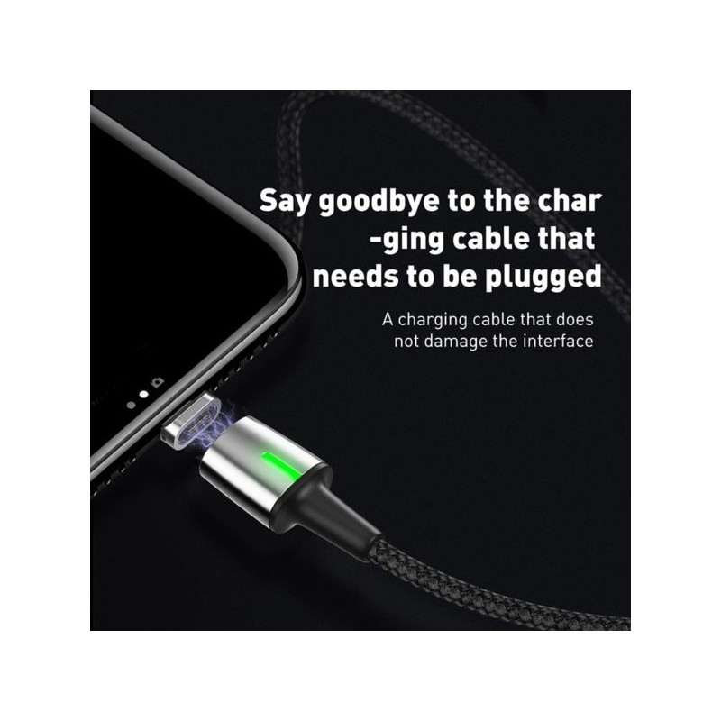 کابل آهنربایی سه سر بیسوس Baseus TZCAXC Zinc magnetic Cable Kit 1m