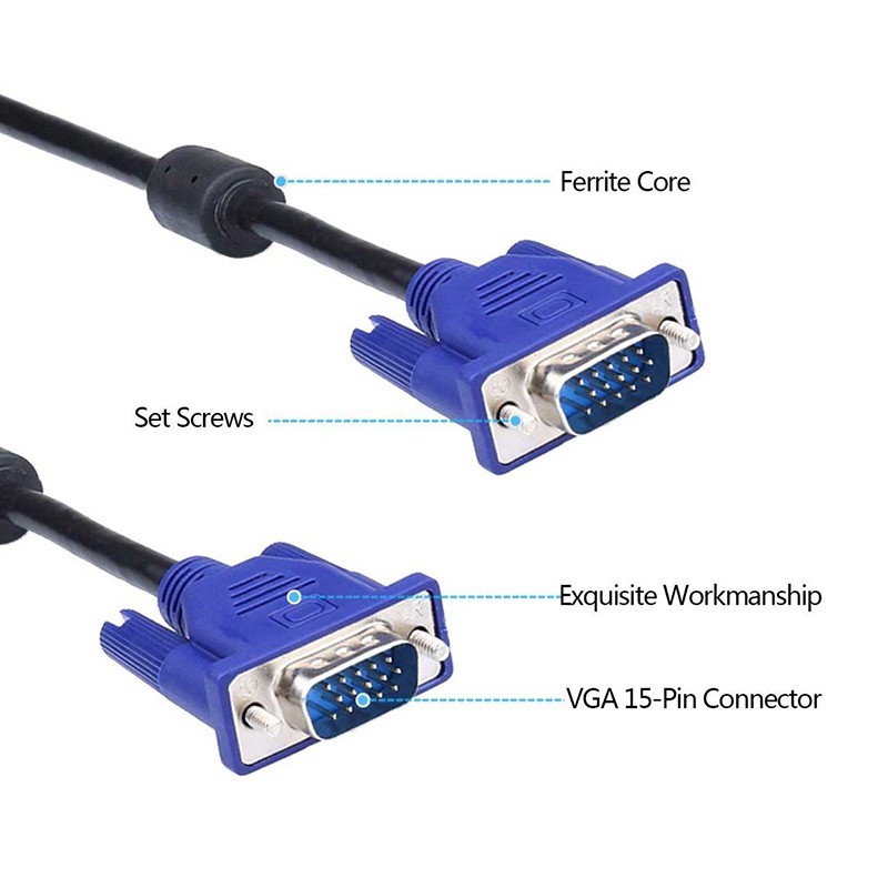 کابل VGA مانیتور اورجینال 9+3 طول 1.8 متر