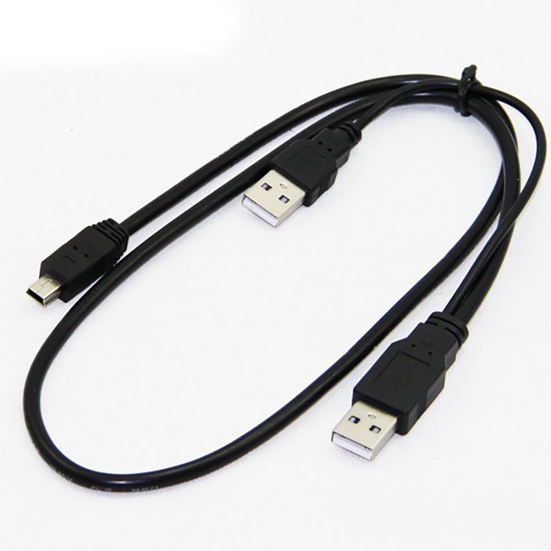 کابل مینی USB با یک سر کمکی 50 سانتی