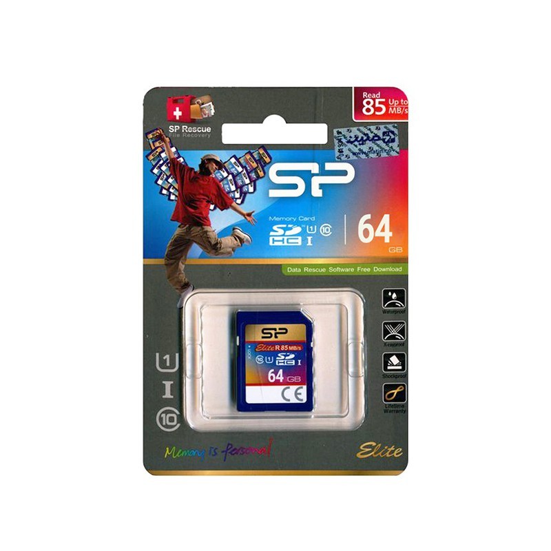 مموری 64 گیگ SD سیلیکون پاور کلاس 10