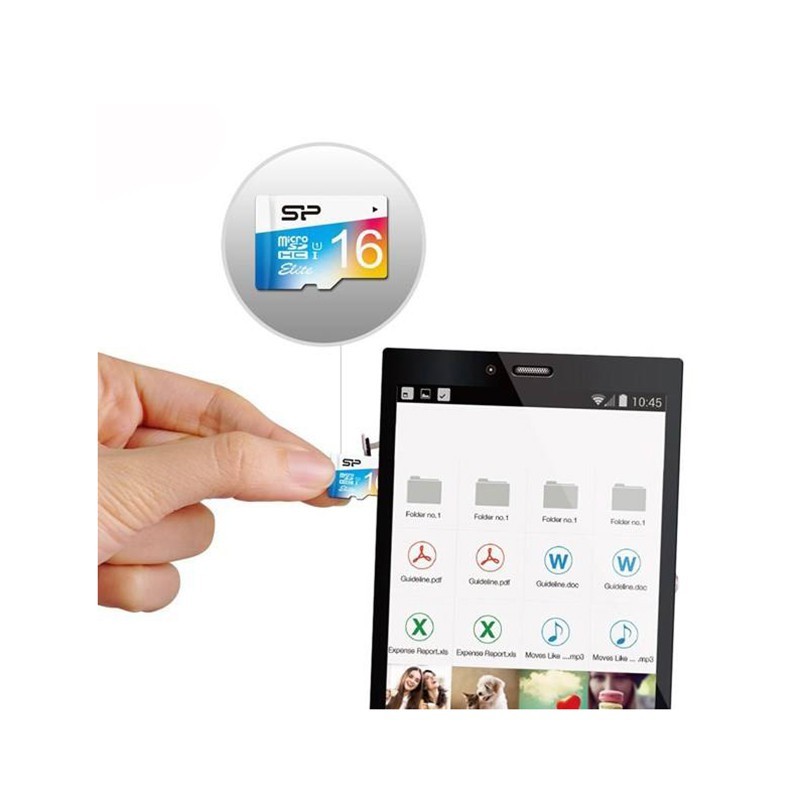 مموری میکرو 16 گیگ سیلیکون پاور کلاس 10 رنگی