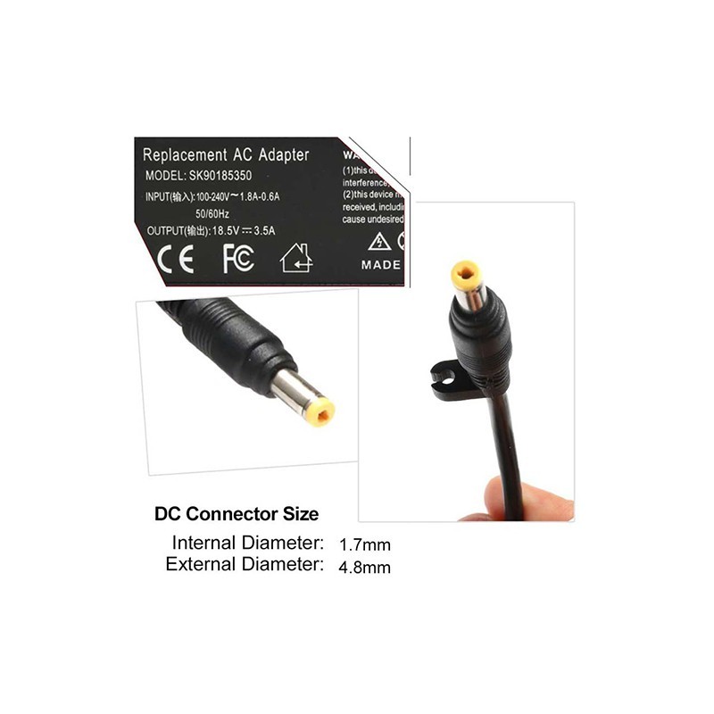 شارژ لپ تاپ HP سر ریز اورجینال 18.5 ولت 3.5 آمپر