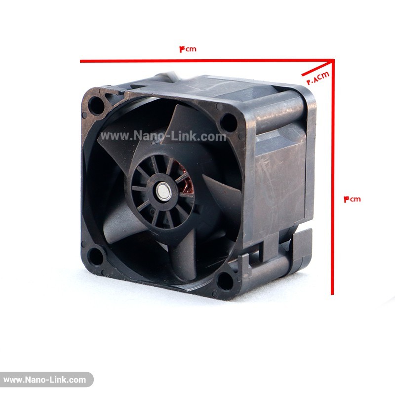 فن 12 ولت 1 آمپر بلبرینگی سایز 2.8*4*4