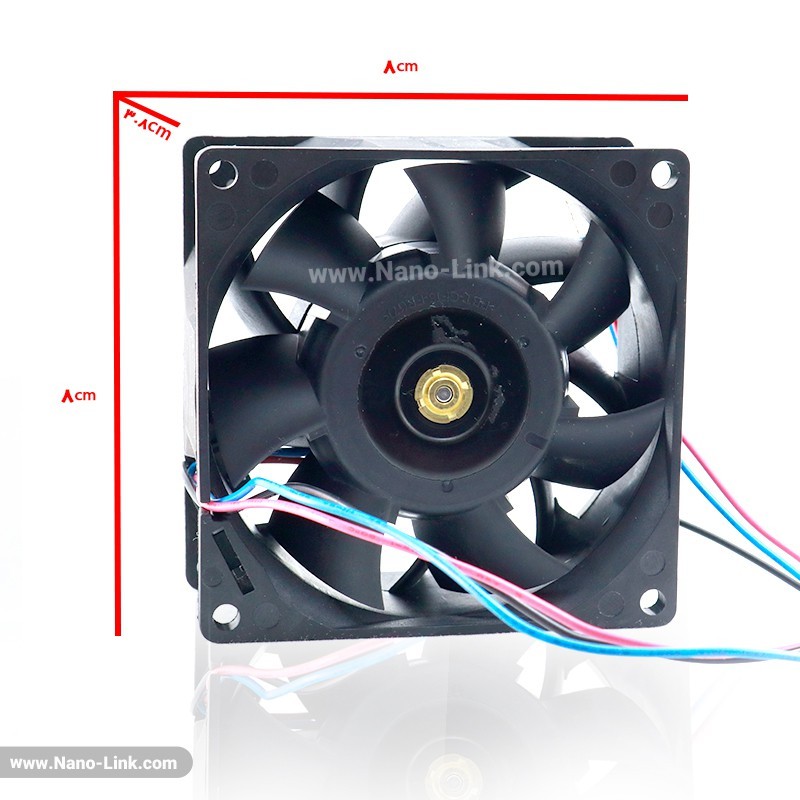 فن 12 ولت 1.35 آمپر بلبرینگی سایز 3.8*8*8