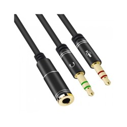 کابل تفکیک صدای میکروفون و هدفون 1 به 2 سیلکونی