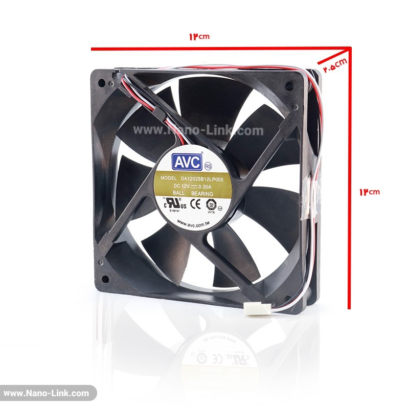 فن 12 ولت 0.30 آمپر 2.5*12*12