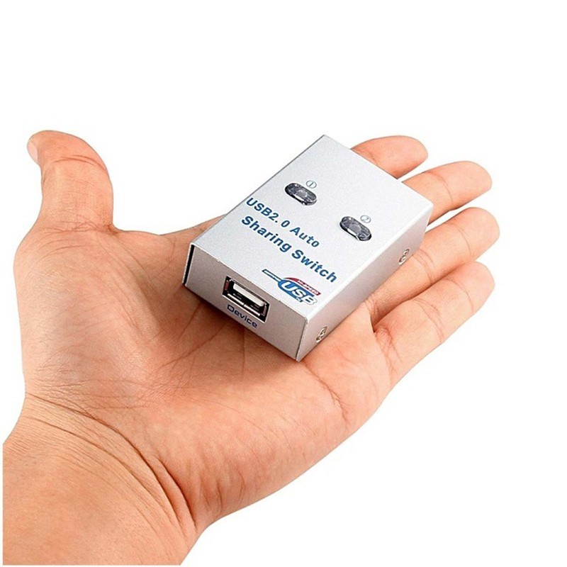 دیتا سوییچ اتوماتیک USB دو پورت بدنه فلزی