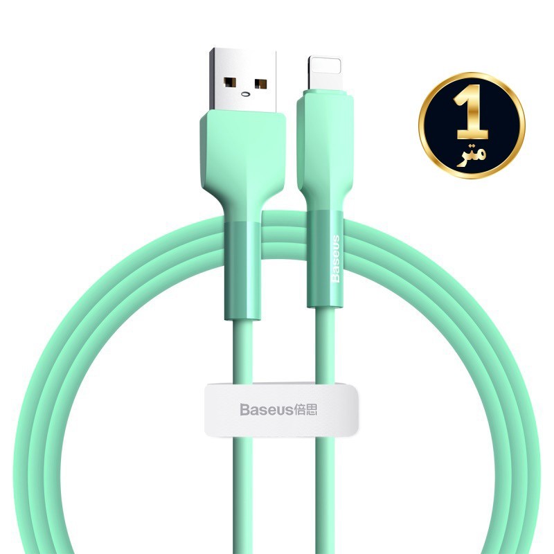 کابل شارژ سیلیکونی لایتنینگ بیسوس Baseus Silica Gel LightningCable 1M