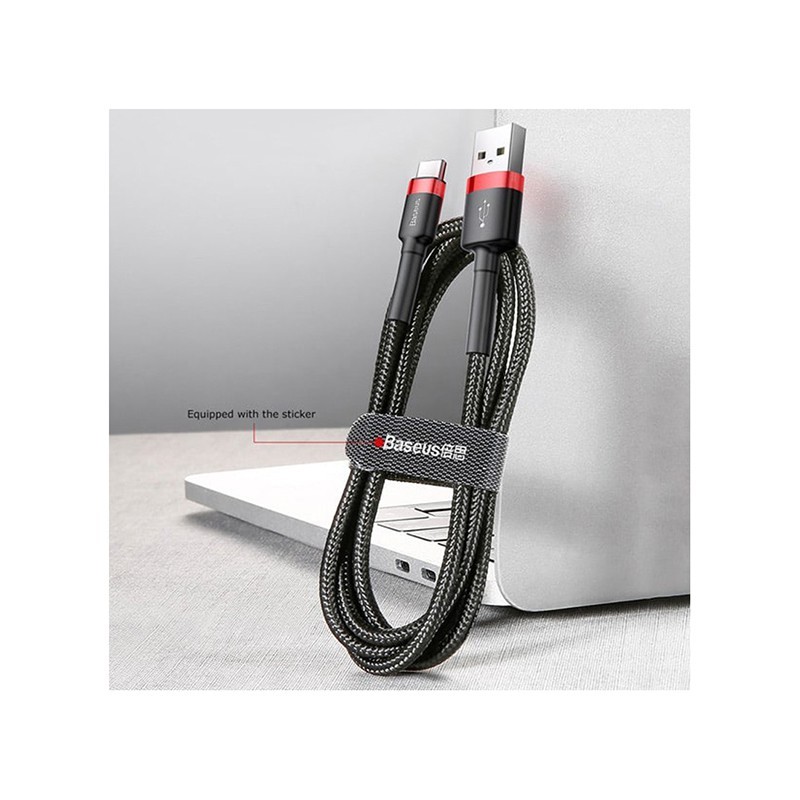 کابل شارژ سریع و انتقال داده بیسوس Baseus Cafule Type-C Cable 1m 3A