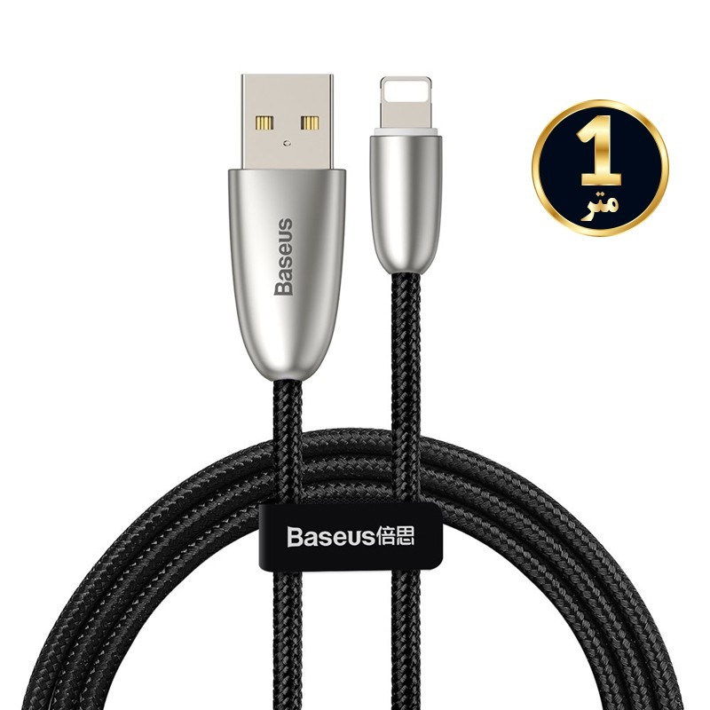 کابل شارژ و انتقال داده لایتنینگ بیسوس Baseus Torch Series Lightning Cable 1m