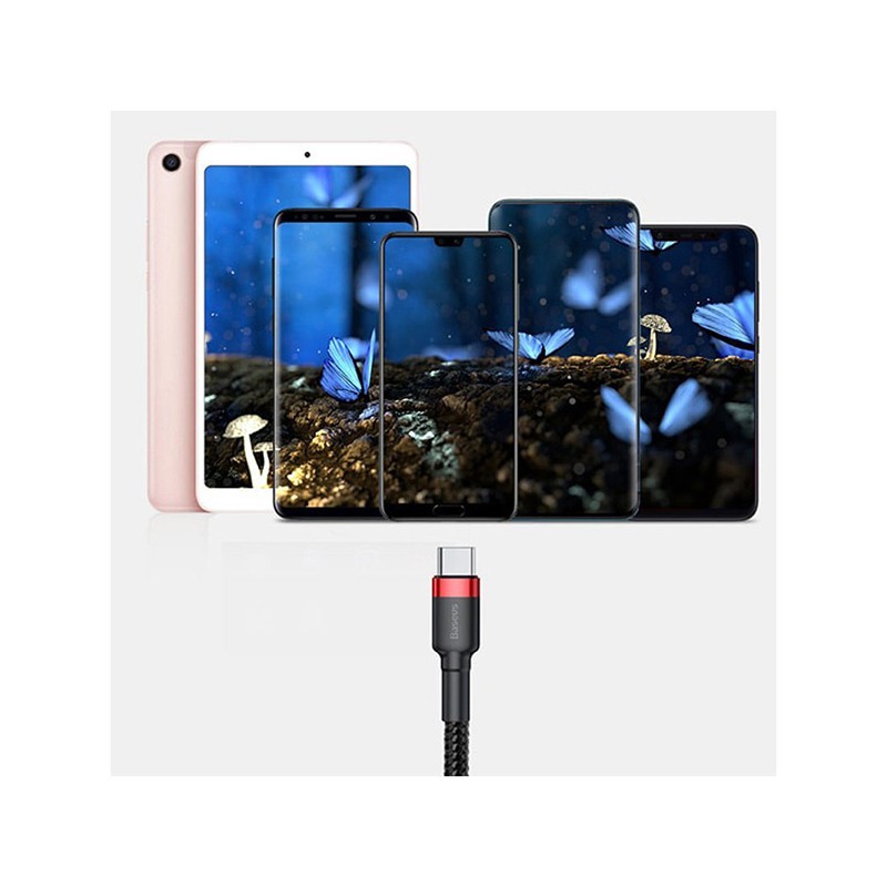 کابل شارژ سریع تایپ سی بیسوس Baseus Cafule Type-C Cable 1m