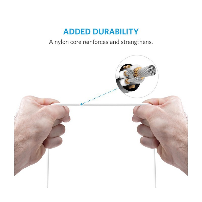 کابل شارژ و دیتا لایتنینگ آیفون برند ANKER مدل A7101H22 طول 90 سانت