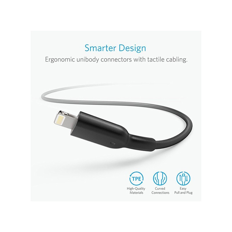 کابل شارژ و دیتا لایتنینگ آیفون برند ANKER مدل A8432H11 طول 90 سانت