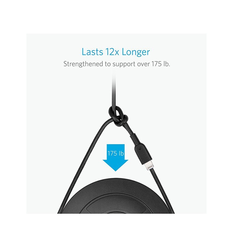 کابل شارژ و دیتا لایتنینگ آیفون برند ANKER مدل A8432H11 طول 90 سانت