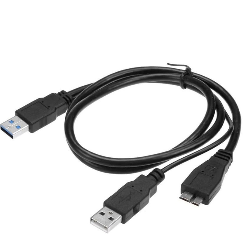 کابل میکرو USB 3.0 دو سر هارداکسترنال 50 سانتی