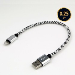 کابل شارژ آیفون جلیکو کوتاه پاوربانکی 25سانتی