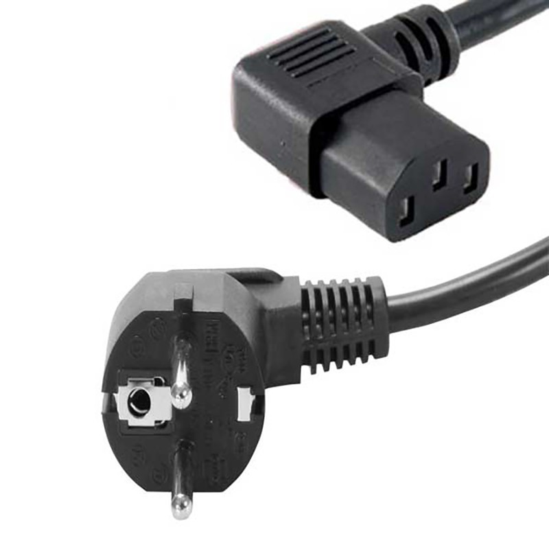 کابل برق کیس و مانیتور اورجینال 90درجه طول 1 متر