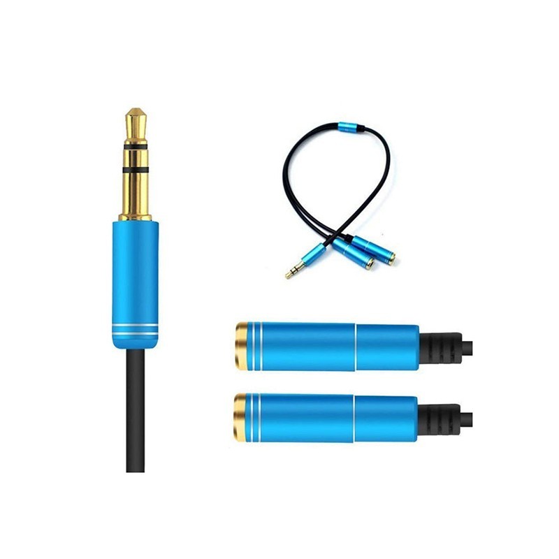 کابل تبدیل نری AUX به دو پورت ماده AUX