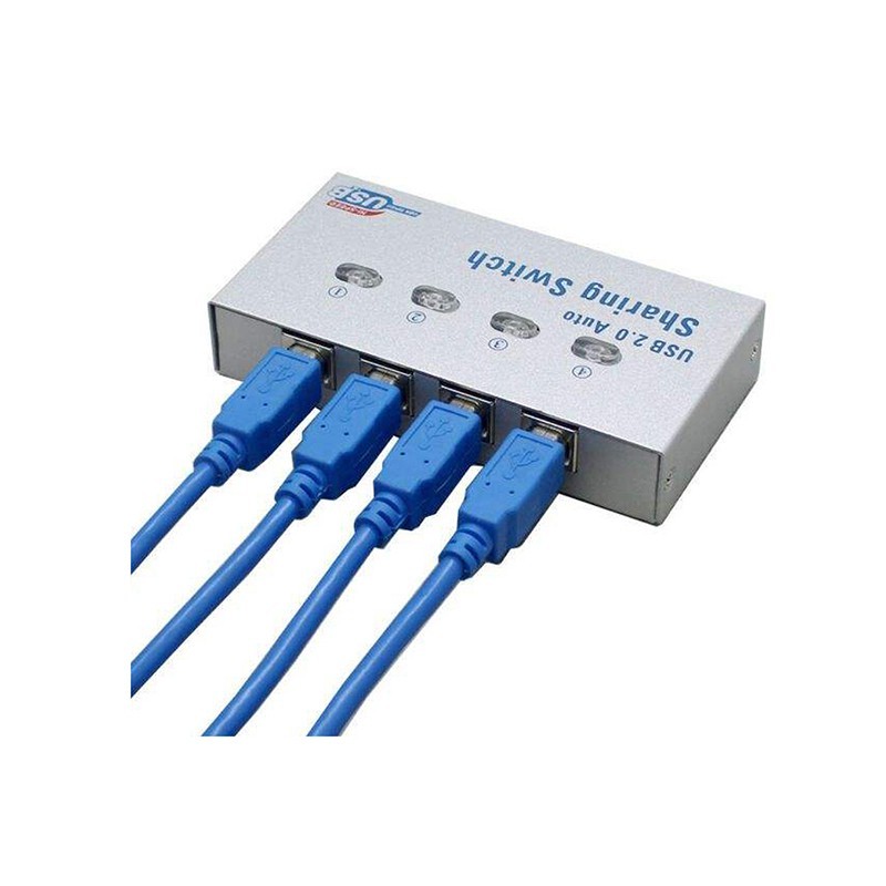 دیتا سوییچ اتوماتیک USB چهار پورت بدنه فلزی