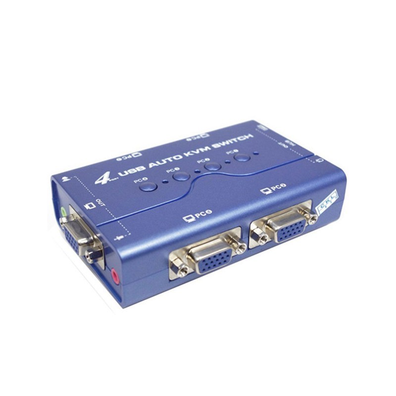 سوییچ KVM USB همراه با کابل 4 پورت