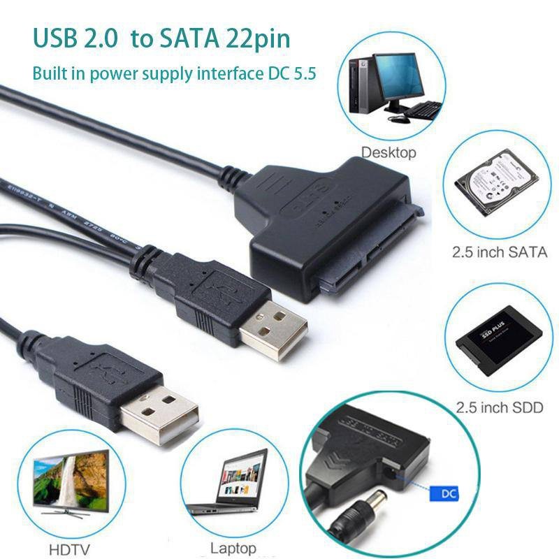 تبدیل پورت ساتا هارد لپ تاپ به USB 2 با برق کمکی