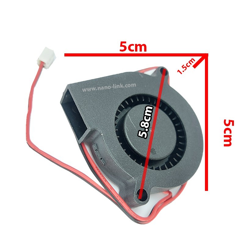فن حلزونی 12 ولت 5*5