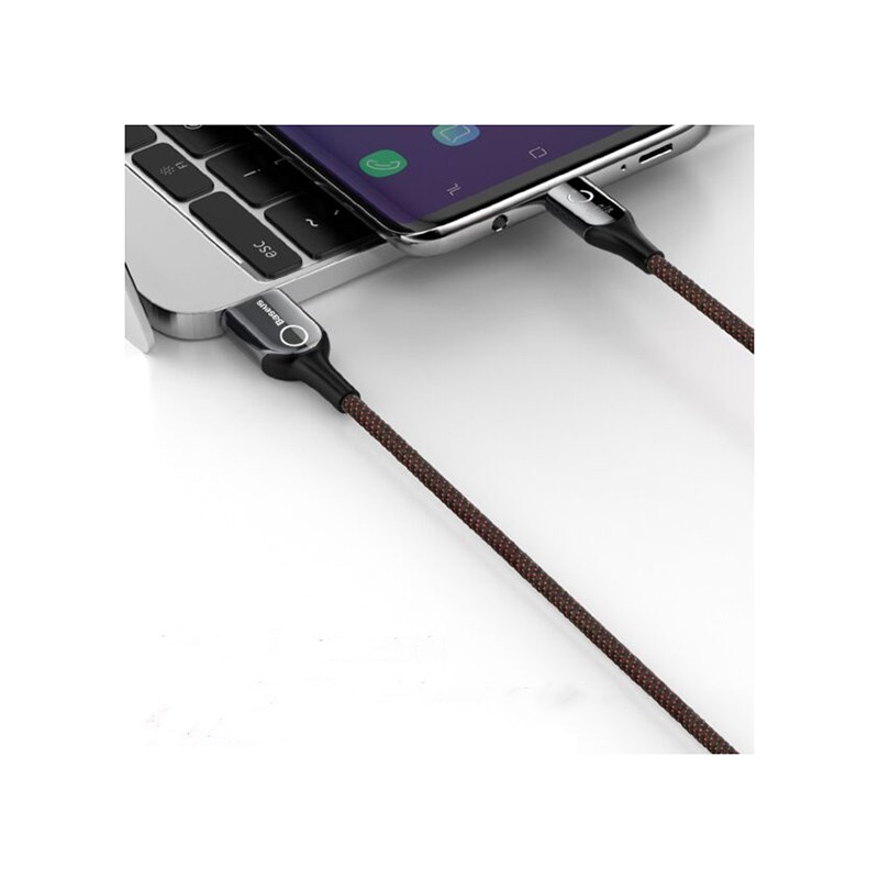 کابل شارژ هوشمند بیسوس Baseus C-shaped light intelligent Type-C cable