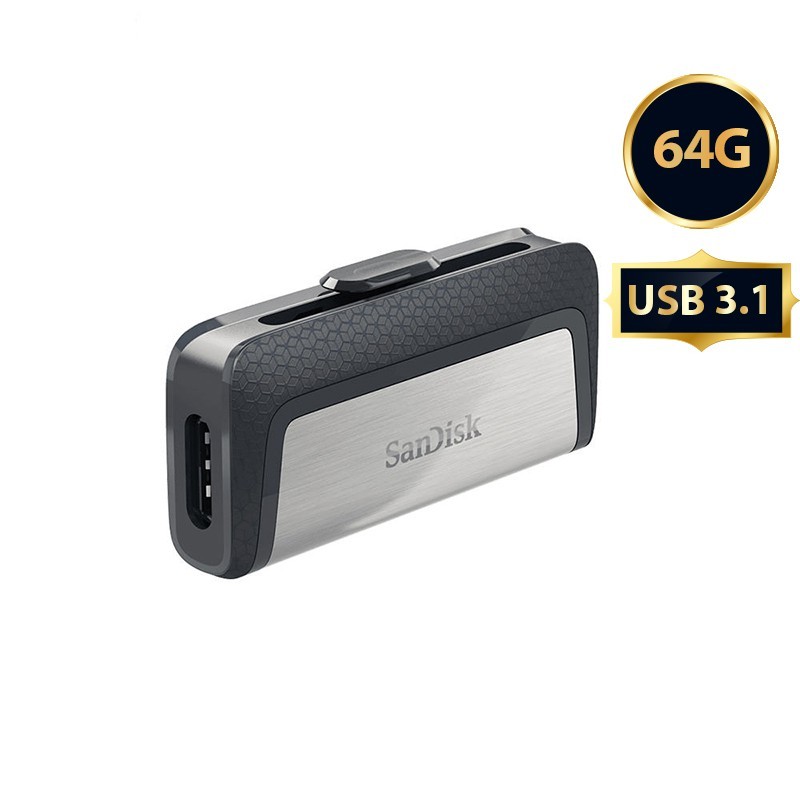 فلش 64 گیگ SAN DISK مدل DUAL DRIVE USB TYPE-C