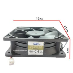 فن 12 ولت 1 آمپر ببلرینگی سایز 3.8*12*12