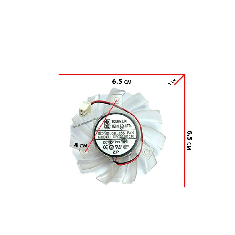 فن گرافیک 12 ولت 0.25 آمپر بلبرینگی 7*7