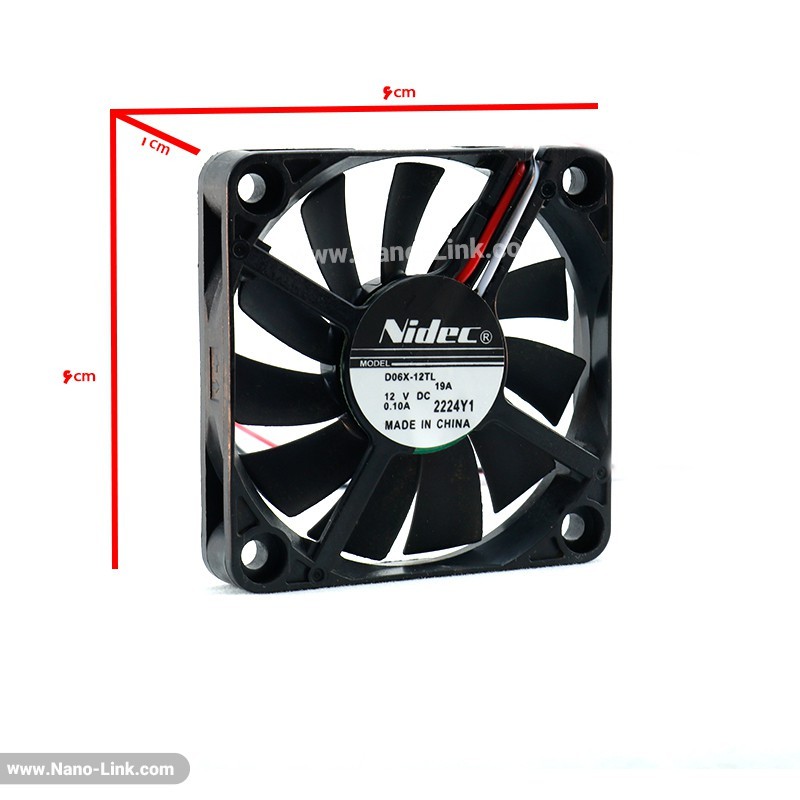 فن 12 ولت 0.10 آمپر بوشی سایز1*6*6