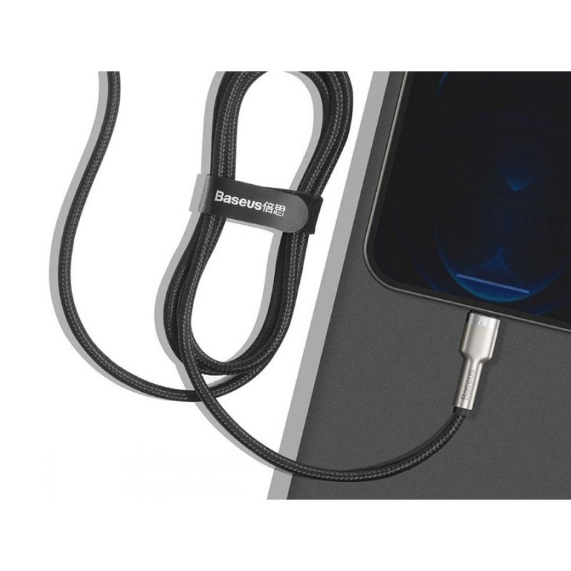 کابل شارژ سریع و انتقال داده لایتنینگ بیسوس Baseus Cafule Metal Lightning Cable 2m 2.4A