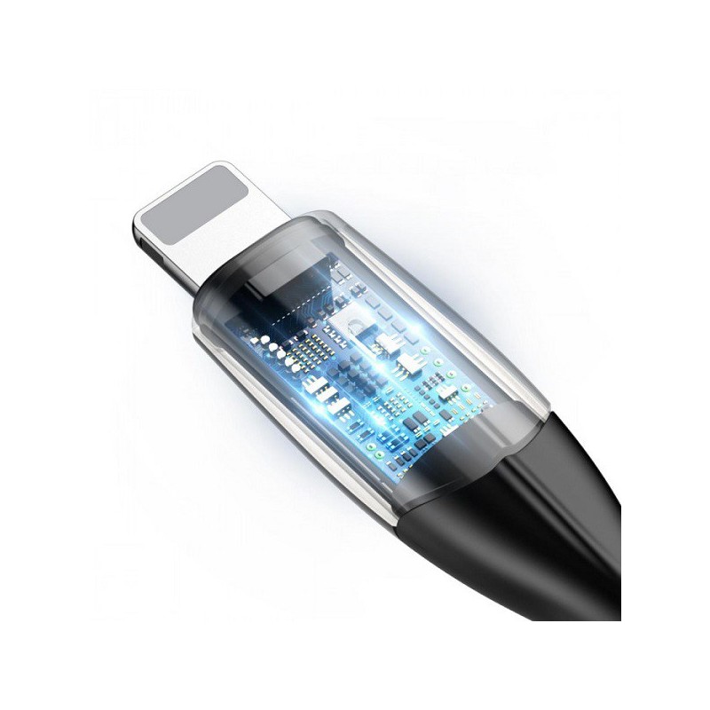 کابل شارژ سریع و انتقال داده لایتنینگ بیسوس Baseus Horizontal Lightning Data Cable 2m