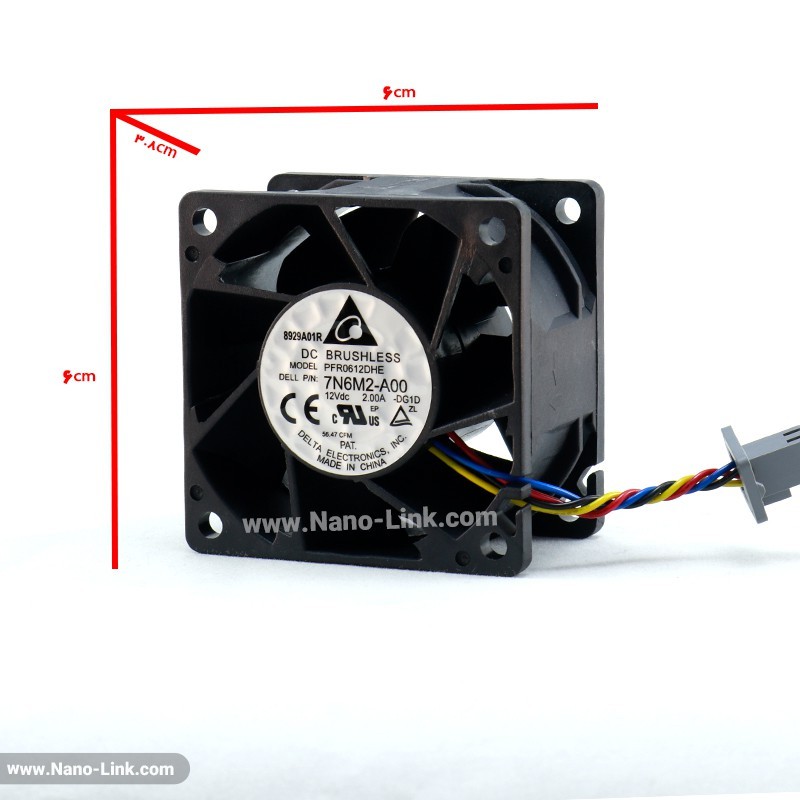 فن 12 ولت 2 آمپر بلبرینگی سایز3.8*6*6