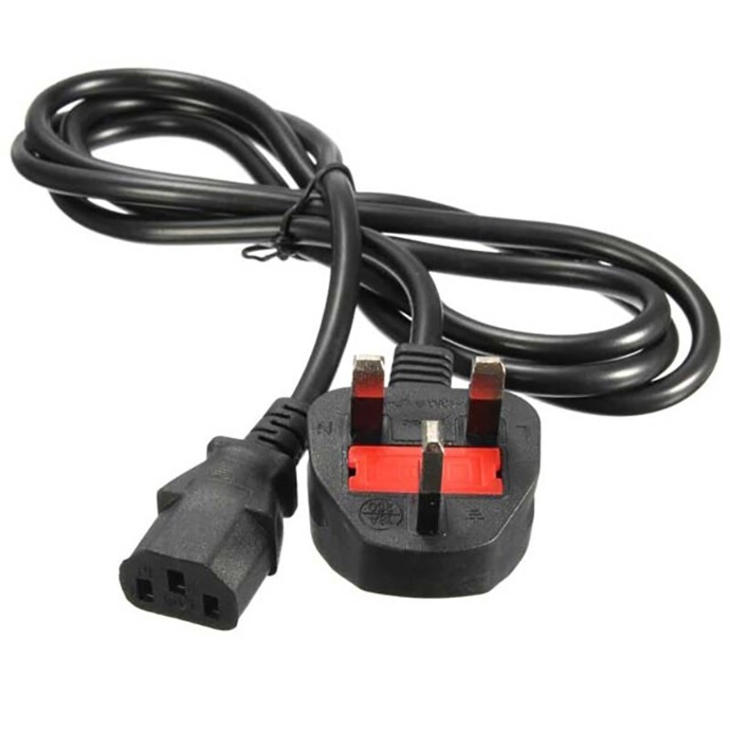 کابل برق کیس و مانیتور اورجینال با سوکت سه شاخ طول 1.8متر