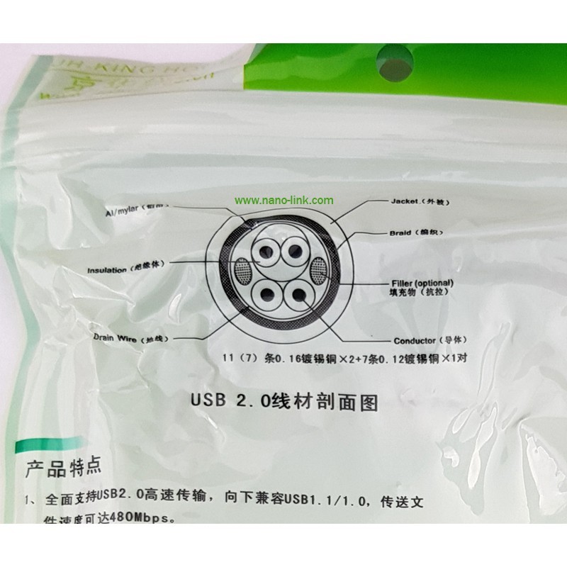 کابل لینک USB (دو سر نری)