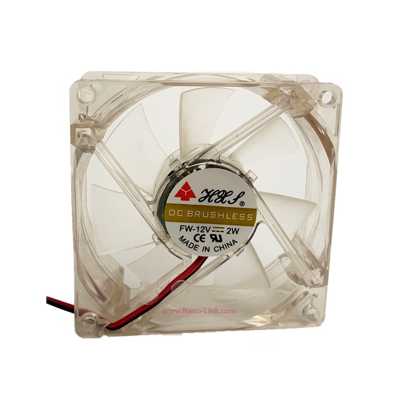 فن 12 ولت شیشه ای چراغ دار سایز 2.5*8*8