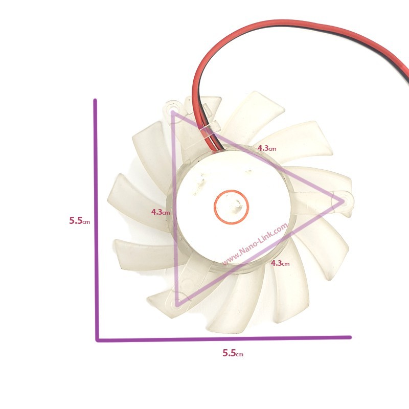 فن گرافیک 12 ولت 5.5 سانت